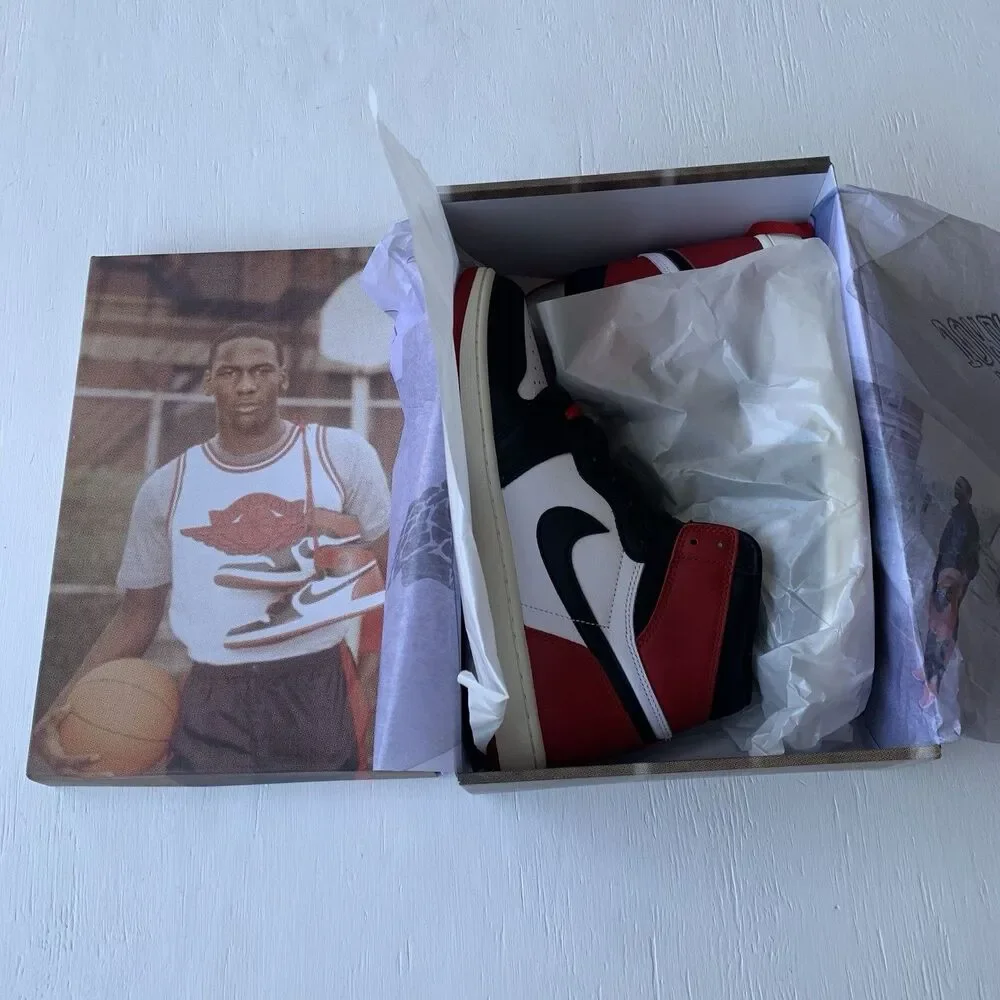 Air Jordan 1 Retro OG High Black Toe Reimagined - Size 10.5 NEW W Box